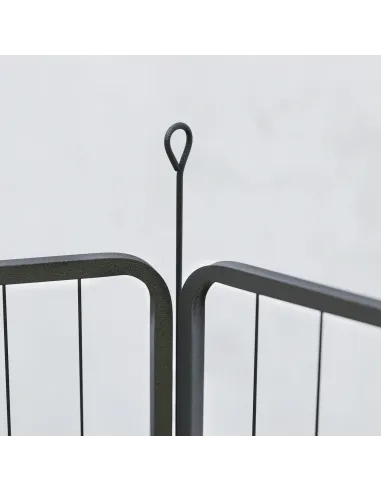 PawHut Eight-Panel Dog Playpen with Door, for Large Dogs, Indoors, Outdoors, 100cm Tall, Black