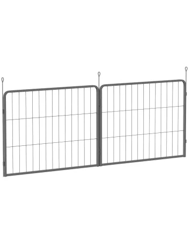 PawHut 2 Piece Dog Pen Expansion Pack for 60cm High Pet Playpen with 3 Stakes, for Small Dogs