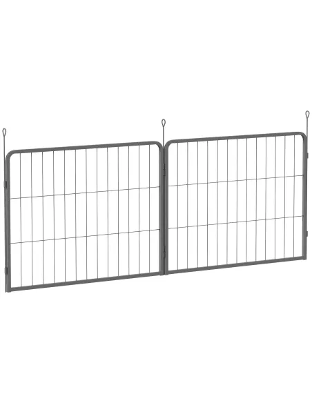 PawHut 2 Piece Dog Pen Expansion Pack for 60cm High Pet Playpen with 3 Stakes, for Small Dogs