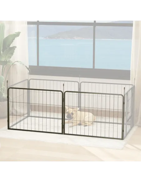 PawHut 2 Piece Dog Pen Expansion Pack for 60cm High Pet Playpen with 3 Stakes, for Small Dogs