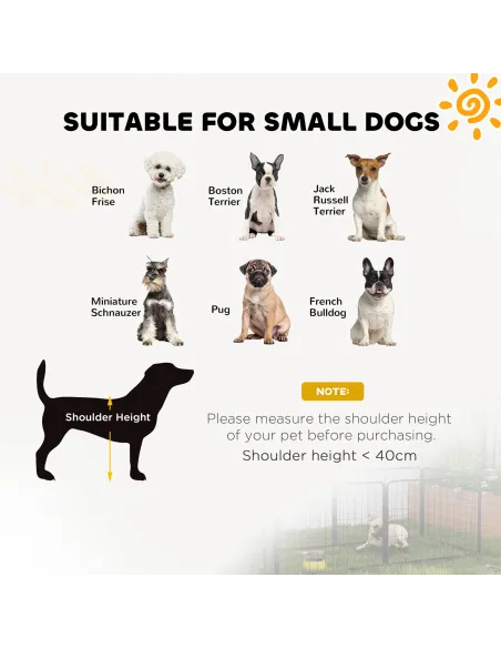 PawHut 2 Piece Dog Pen Expansion Pack for 60cm High Pet Playpen with 3 Stakes, for Small Dogs