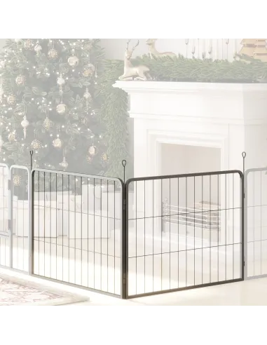 PawHut 2 Piece Dog Pen Expansion Pack for 60cm High Pet Playpen with 3 Stakes, for Small Dogs