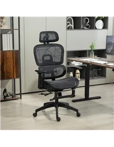 HOMCOM Multi-Adjustable Mesh Office Chair - Black 2