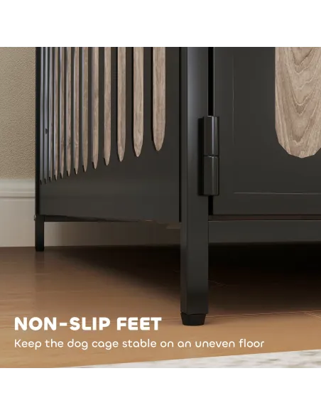 PawHut Dog Crate Furniture with Anti-Chew Resistant Mesh, Anti-Escape Single Door, for Extra Large Dogs, 118 x 80 x 92 cm