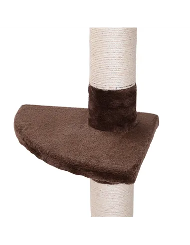 PawHut Floor to Ceiling Cat Tree Height Adjustable 230-260cm, 5-Tier Cat Tower with Scratching Post, Hammock, Perches, Climbing 