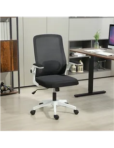 HOMCOM Mesh Back Adjustable Office Chair - Black 2