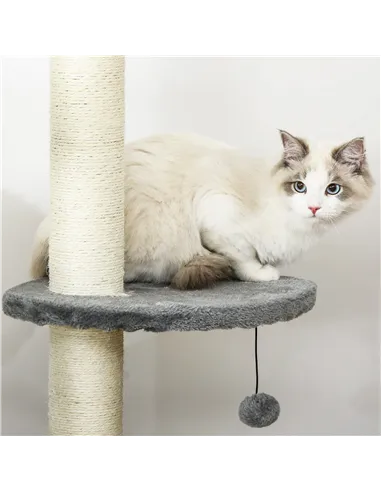 PawHut Floor to Ceiling Cat Tree for Indoor Cats, Kitten Tower, Condo, Multi-Layer Activity Center, Indoor Pet Play House with S