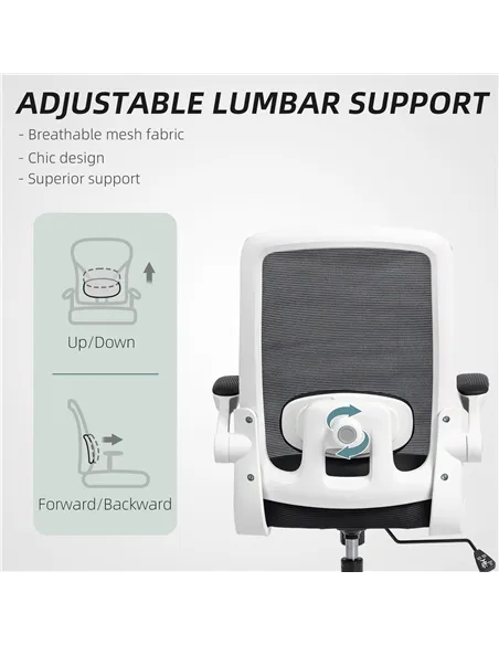HOMCOM Mesh Back Adjustable Office Chair - Black