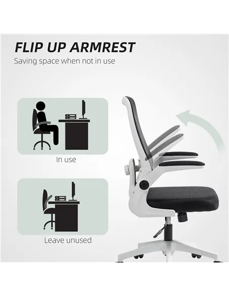 HOMCOM Mesh Back Adjustable Office Chair - Black