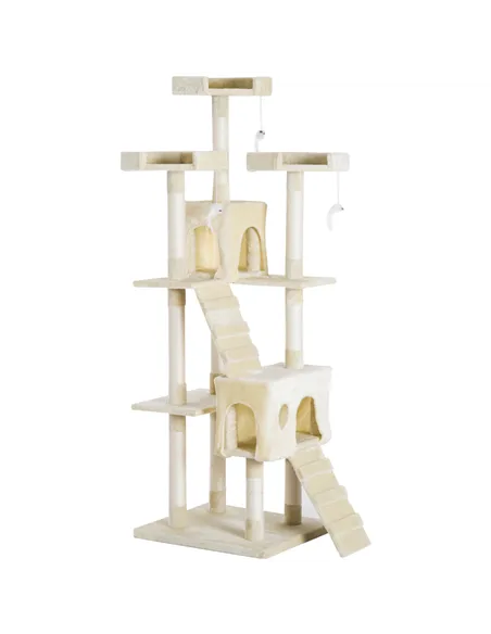 PawHut Cat Tree for Indoor Cats Play Tower Activity Center Kitten Scratch Post Climbing Tower 181 cm