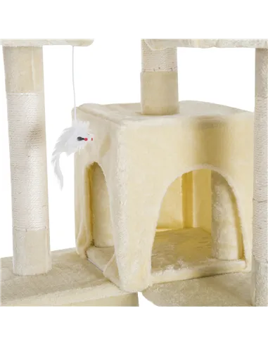 PawHut Cat Tree for Indoor Cats Play Tower Activity Center Kitten Scratch Post Climbing Tower 181 cm