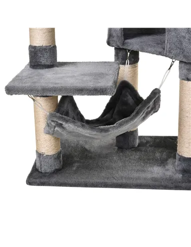 PawHut Cat Tree for Indoor Cats Condo Tower Multi-level Height 150CM  Kittens Activity Stand House with Toys & Various Scratchin