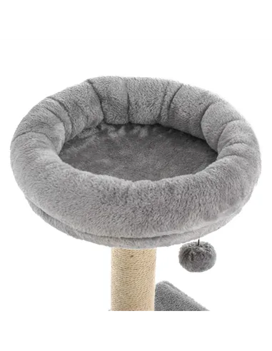 PawHut 96cm Cat Tree for Indoor Cats Condo Sisal Scratching Post Cat Tower Kitten Play House Dangling Ball Activity Center Furni