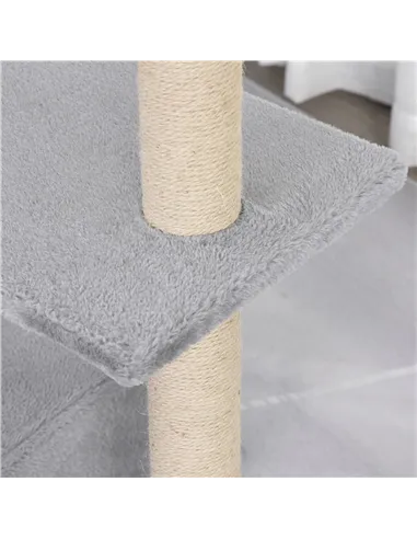 PawHut 96cm Cat Tree for Indoor Cats Condo Sisal Scratching Post Cat Tower Kitten Play House Dangling Ball Activity Center Furni