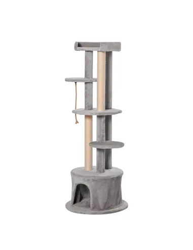 PawHut Cat Tree for Indoor Cats Kitten Tower Multi-level Activity Centre Pet Furniture with Scratching Post Condo Hanging Ropes 