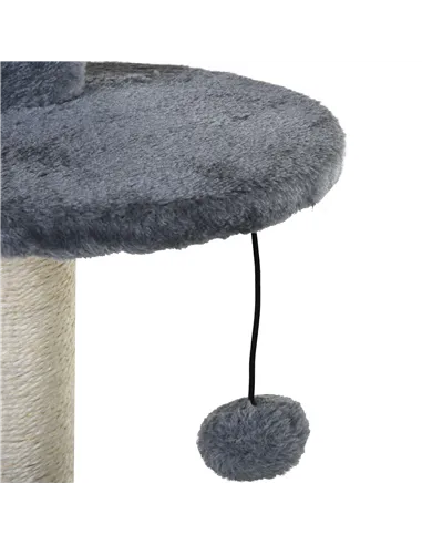 PawHut 100cm Cat Tree for Indoor Cats, Cat Tower Condo for Kittens with Cat House Sisal Scratching Posts, Hanging Ball Toys, Per