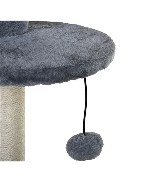 PawHut 100cm Cat Tree for Indoor Cats, Cat Tower Condo for Kittens with Cat House Sisal Scratching Posts, Hanging Ball Toys, Per