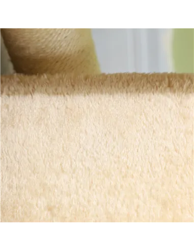 PawHut Pet Stairs 3-step Pet Ladder Cat dog Stairs Climb Ladder Cat Tree, Beige