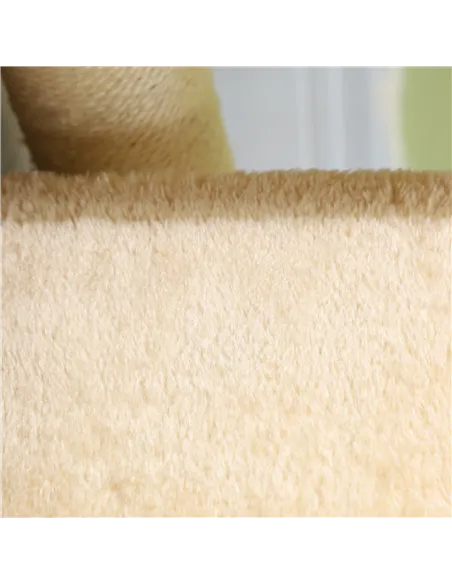 PawHut Pet Stairs 3-step Pet Ladder Cat dog Stairs Climb Ladder Cat Tree, Beige