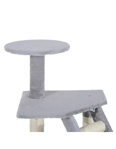 PawHut Cat Tree for Indoor Cats Kitten Scratching Post Scratch Scratcher Climb Activity Center Play House Pet Furniture 125cm (G