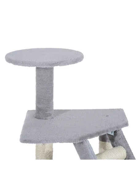 PawHut Cat Tree for Indoor Cats Kitten Scratching Post Scratch Scratcher Climb Activity Center Play House Pet Furniture 125cm (G