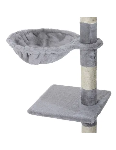 PawHut Cat Tree for Indoor Cats Kitten Scratching Post Scratch Scratcher Climb Activity Center Play House Pet Furniture 125cm (G