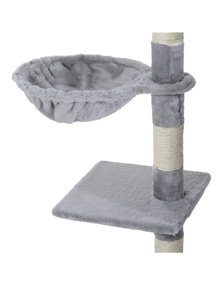 PawHut Cat Tree for Indoor Cats Kitten Scratching Post Scratch Scratcher Climb Activity Center Play House Pet Furniture 125cm (G
