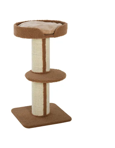 PawHut 91cm Cat Tower Scratching Posts Cat Tree for Indoor Cats Kitten Activity Centre Brown