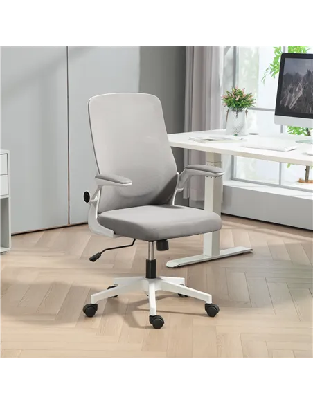 HOMCOM Mesh Back Adjustable Office Chair - Grey