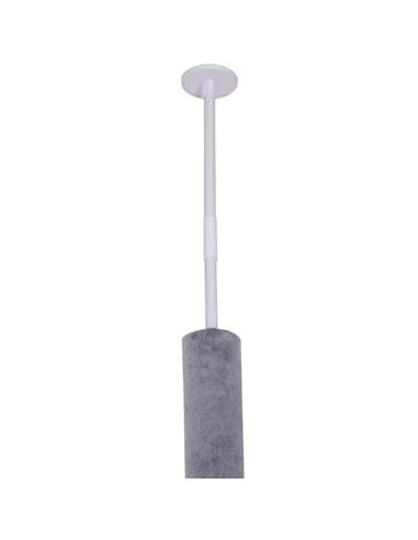 PawHut Floor to Ceiling Cat Tree Height Adjustable 230-260cm, 5-Tier Cat Tower with Scratching Post, Hammock, Perches, Climbing 