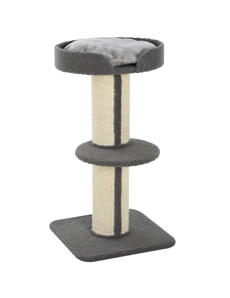 PawHut 91cm Cat Tower Scratching Posts Cat Tree for Indoor Kittens Activity Centre Grey