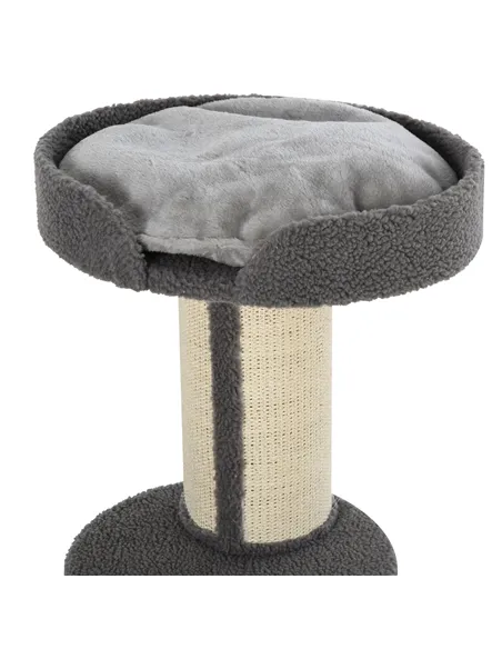 PawHut 91cm Cat Tower Scratching Posts Cat Tree for Indoor Kittens Activity Centre Grey