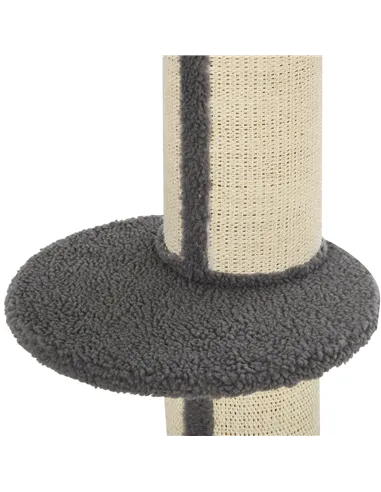PawHut 91cm Cat Tower Scratching Posts Cat Tree for Indoor Kittens Activity Centre Grey