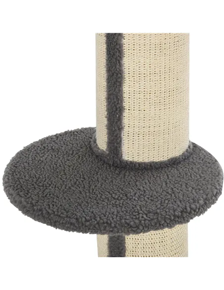PawHut 91cm Cat Tower Scratching Posts Cat Tree for Indoor Kittens Activity Centre Grey