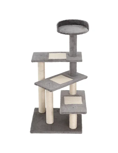 PawHut 100 cm Cat Tree for Indoor Cats Kitten Scratch Scratching Post Climbing Tower Activity Centre Grey