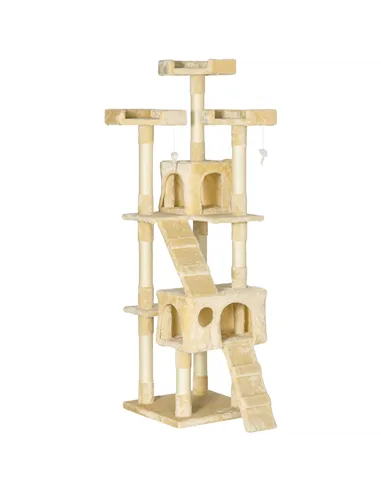 PawHut Cat Tree Scratching House, Activity Play Centre