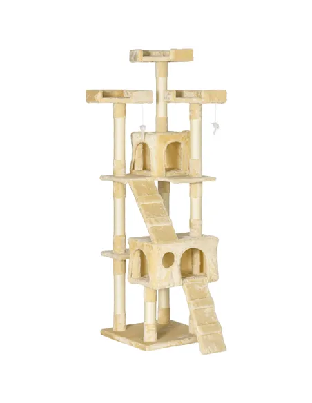 PawHut Cat Tree Scratching House, Activity Play Centre
