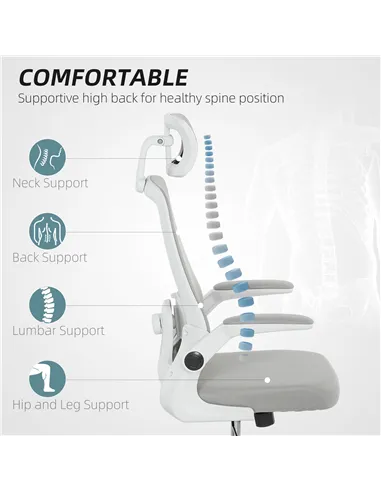 HOMCOM Multi-Adjust Office Chair - Grey
