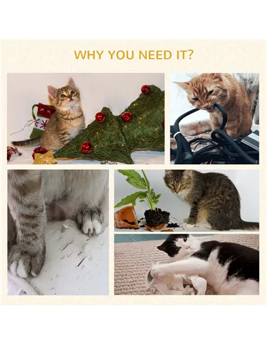 PawHut Cat Tree Tower for Indoor Cats Cat Scratching Post Climbing Activity Centre w/Jute Scratching Pad, Toy Ball, Cat House - 