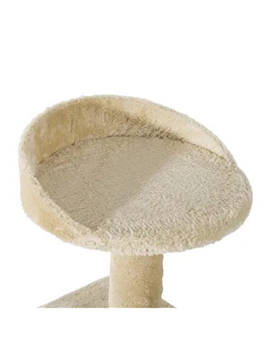 PawHut 100 cm Cat Tree for Indoor Cats Kitten Scratch Scratching Post Climbing Tower Activity Centre Beige