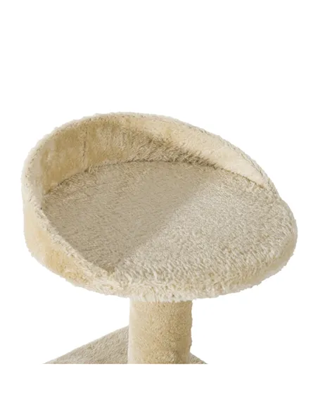 PawHut 100 cm Cat Tree for Indoor Cats Kitten Scratch Scratching Post Climbing Tower Activity Centre Beige