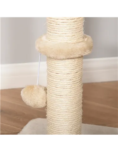 PawHut Cat Tree for Indoor Cats 100cm Kitten Climbing Tower Activity Center with Sisal Scratching Post Condo Perch Hanging Balls