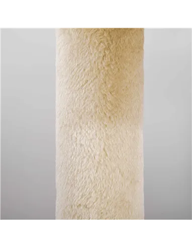 PawHut 104 cm Cat Tree, Cat Condo Tree Tower, Cat Activity Centre with Scratching Posts, Plush Perch, Hanging Ball - Cream White