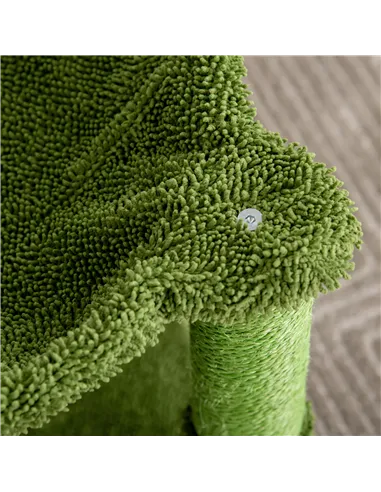 PawHut Cactus Cat Tree Tower for Indoor Cats Sisal Scratching Post with Hammock Bed Dangling Ball 40 x 40 x 96 cm