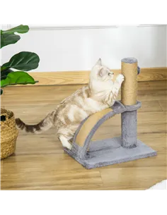 PawHut Cat Tree for Indoor Cats Climbing Activity Center Kitten Tower Furniture with Jute Post Scratching Massage Board Hanging  2