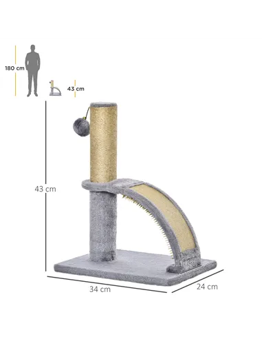 PawHut Cat Tree for Indoor Cats Climbing Activity Center Kitten Tower Furniture with Jute Post Scratching Massage Board Hanging 