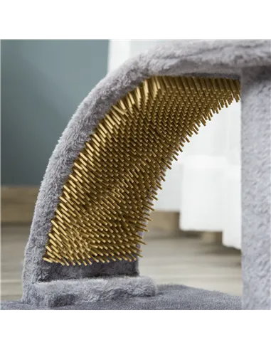 PawHut Cat Tree for Indoor Cats Climbing Activity Center Kitten Tower Furniture with Jute Post Scratching Massage Board Hanging 