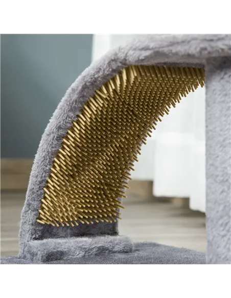 PawHut Cat Tree for Indoor Cats Climbing Activity Center Kitten Tower Furniture with Jute Post Scratching Massage Board Hanging 