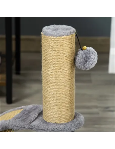 PawHut Cat Tree for Indoor Cats Climbing Activity Center Kitten Tower Furniture with Jute Post Scratching Massage Board Hanging 