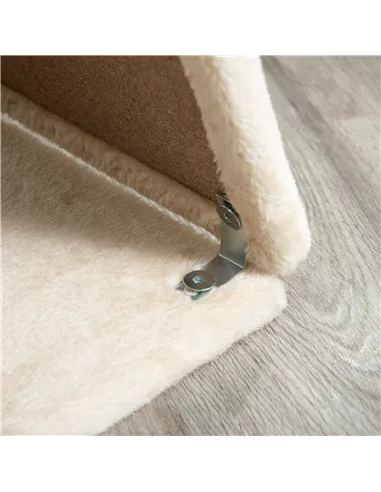 PawHut Cat Tree Tower, with Scratching Posts, Pad, Bed, Perch, Toy Ball - Light Brown